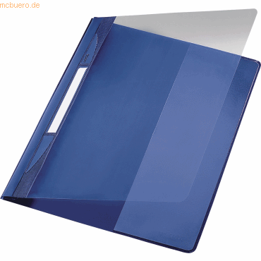 Leitz Plastik-Hefter Exquisit A4+ PVC mit Innentasche blau von Leitz