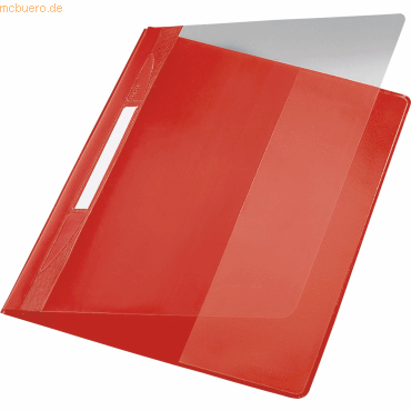 Leitz Plastik-Hefter Exquisit A4+ PVC mit Innentasche rot von Leitz