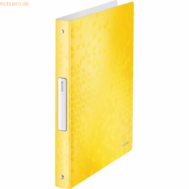 Leitz Ringbuch Wow A4 PP 4 Ringe 25mm gelb Leitz Ringbuch Wow A4 PP 4 Ringe 25mm gelb von Leitz