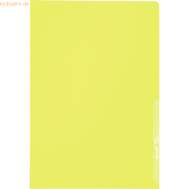 10 x Leitz Sichthülle A4 0,13mm genarbt gelb von Leitz