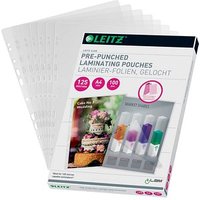 100 LEITZ Laminierfolien glänzend für A4 125 micron Universal-Lochung 100 LEITZ Laminierfolien glänzend für A4 125 micron Universal-Lochung von Leitz