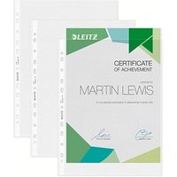 100 LEITZ Prospekthüllen 4704 DIN A4 transparent genarbt 0,10 mm von Leitz