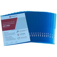 100 LEITZ Sichthüllen Premium 4100 DIN A4 blau glatt 0,15 mm von Leitz