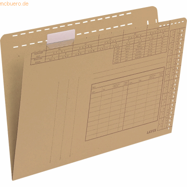 100 x Leitz Einstellmappe DIN A4 250g Natronkarton braun von Leitz