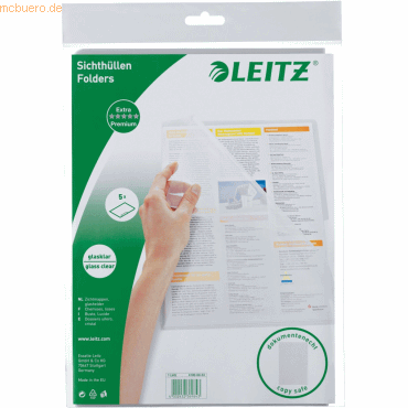 15 x Leitz Sichthüllen A4 150my farblos VE=5 Stück von Leitz