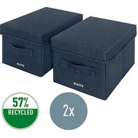 2 LEITZ Aufbewahrungsboxen grau 19,0 x 28,5 x 16,0 cm von Leitz