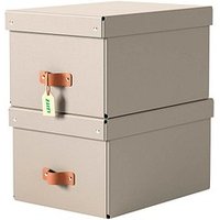 2 LEITZ Puro Aufbewahrungsboxen 17,0 l beige 27,5 x 37,5 x 20,0 cm von Leitz