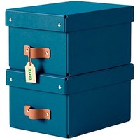 2 LEITZ Puro Aufbewahrungsboxen 6,5 l dunkelblau 20,8 x 28,5 x 15,5 cm 2 LEITZ Puro Aufbewahrungsboxen 6,5 l dunkelblau 20,8 x 28,5 x 15,5 cm von Leitz