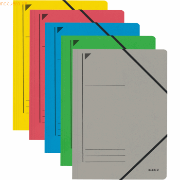 25 x Leitz Eckspanner A4 für ca. 250 Blatt farbig sortiert von Leitz