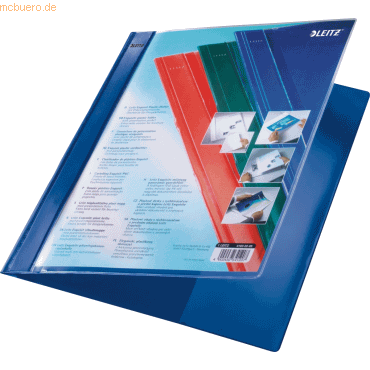 Leitz Plastik-Hefter Exquisit A4+ mit Präsentationstasche blau von Leitz