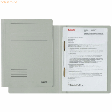 25 x Leitz Schnellhefter Fresh A4 Pendarec-Karton (RC) grau von Leitz