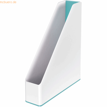 4 x Leitz Stehsammler Wow Duo Colour A4 Polystyren weiß/eisblau 4 x Leitz Stehsammler Wow Duo Colour A4 Polystyren weiß/eisblau von Leitz