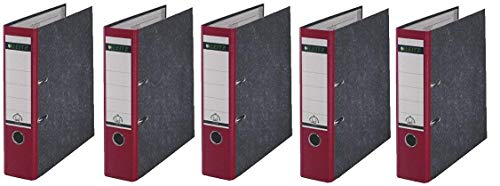 5 LEITZ Ordner 180° 1080-50-25 Rot Wolkenarmor 8cm Aktenordner 80mm DIN A4 Büro mit Schlitzen 5 LEITZ Ordner 180° 1080-50-25 Rot Wolkenarmor 8cm Aktenordner 80mm DIN A4 Büro mit Schlitzen von Leitz