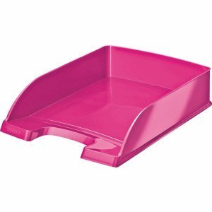 5 x Leitz Briefablage Wow A4 Kunststoff pink metallic by Leitz 5 x Leitz Briefablage Wow A4 Kunststoff pink metallic by Leitz von Leitz