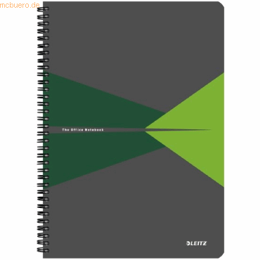 5 x Leitz Collegeblock Office A4 PP kariert 90 Blatt grün 5 x Leitz Collegeblock Office A4 PP kariert 90 Blatt grün von Leitz