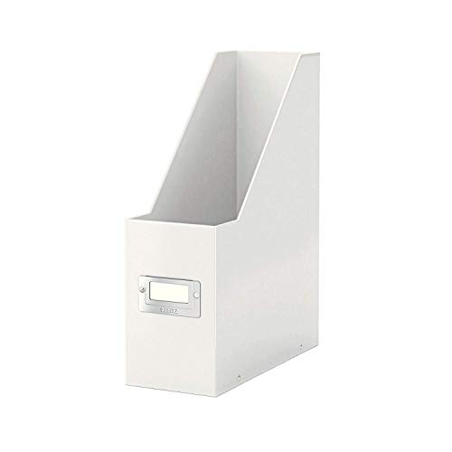 6 Stück Zeitschriftensammler Click & Store, Format 24 x 32 cm, aus PP, Farbe: Perlweiß von Leitz