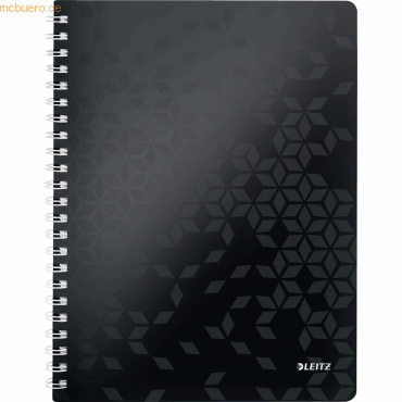 6 x Leitz Collegeblock Wow A4 PP liniert holzfrei 80 Blatt schwarz 6 x Leitz Collegeblock Wow A4 PP liniert holzfrei 80 Blatt schwarz von Leitz