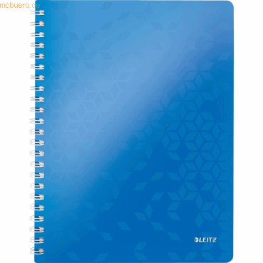 6 x Leitz Notizbuch Wow A4 80 Blatt 80g/qm kariert blau 6 x Leitz Notizbuch Wow A4 80 Blatt 80g/qm kariert blau von Leitz