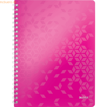 6 x Leitz Notizbuch Wow A4 80 Blatt 80g/qm kariert pink 6 x Leitz Notizbuch Wow A4 80 Blatt 80g/qm kariert pink von Leitz