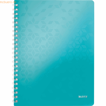 6 x Leitz Notizbuch Wow A4 80 Blatt 80g/qm liniert eisblau 6 x Leitz Notizbuch Wow A4 80 Blatt 80g/qm liniert eisblau von Leitz