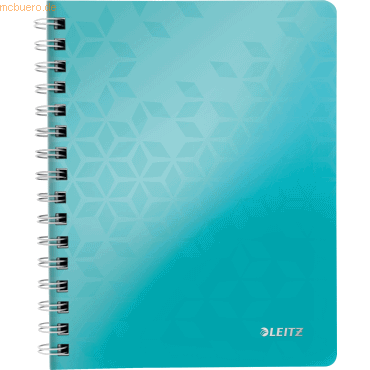 6 x Leitz Notizbuch Wow A5 80 Blatt 80g/qm kariert eisblau 6 x Leitz Notizbuch Wow A5 80 Blatt 80g/qm kariert eisblau von Leitz