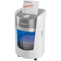 AKTION: LEITZ IQ OptiMax Small Office 350 Aktenvernichter mit Partikelschnitt P-5, 2 x15 mm, bis 8 Blatt, weiß mit 20 Euro CashBack von Leitz