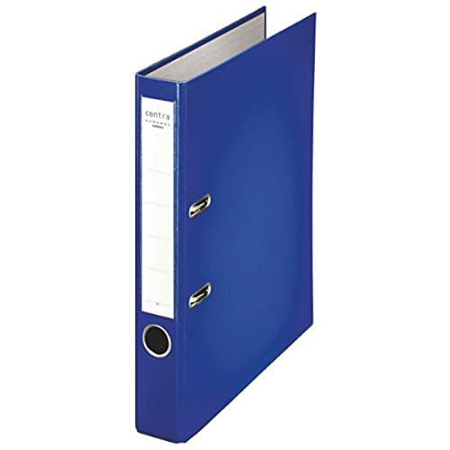 Centra 231132 Standard-Ordner (grauappe RC, mit PP-Folie kaschiert, A4, 5,2 cm Rückenbreite, Chromos) blau von Leitz