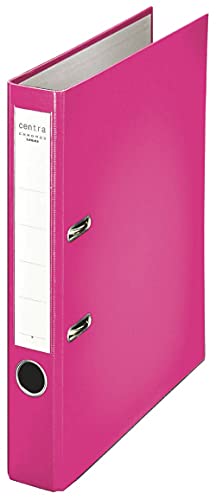 Centra 231141 Standard-Ordner (grauappe RC, mit PP-Folie kaschiert, A4, 5,2 cm Rückenbreite, Chromos) fuchsia von Leitz