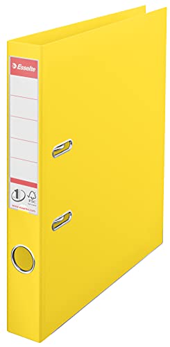 Esselte DIN A4 Ordner, Gelb, 52 mm Rückenbreite, Kunststoff, 1er-Pack, 811410 Esselte DIN A4 Ordner, Gelb, 52 mm Rückenbreite, Kunststoff, 1er-Pack, 811410 von Esselte