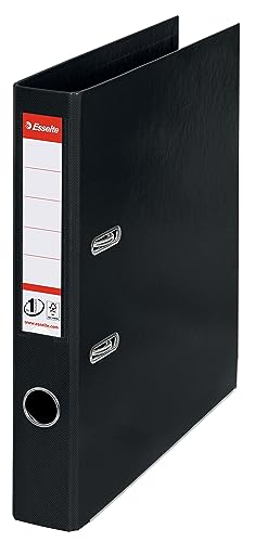 Esselte DIN A4 Ordner, Schwarz, 52 mm Rückenbreite, Kunststoff, Vivida Serie, 1er-Pack, 811470 Esselte DIN A4 Ordner, Schwarz, 52 mm Rückenbreite, Kunststoff, Vivida Serie, 1er-Pack, 811470 von Esselte