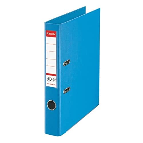 Esselte DIN A4 Ordner, Hellblau, 52 mm Rückenbreite, Kunststoff, 1er-Pack, 811411 Esselte DIN A4 Ordner, Hellblau, 52 mm Rückenbreite, Kunststoff, 1er-Pack, 811411 von Esselte