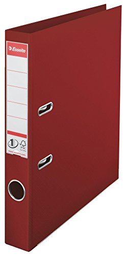 Esselte DIN A4 Ordner, Bordeaux, 52 mm Rückenbreite, Kunststoff, 1er-Pack, 811520 von Esselte