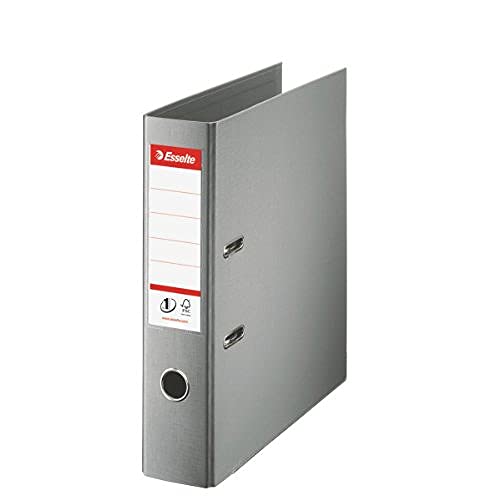 Esselte DIN A4 Ordner, Grau, 72 mm Rückenbreite, Kunststoff, 1er-Pack, 811380 von Esselte