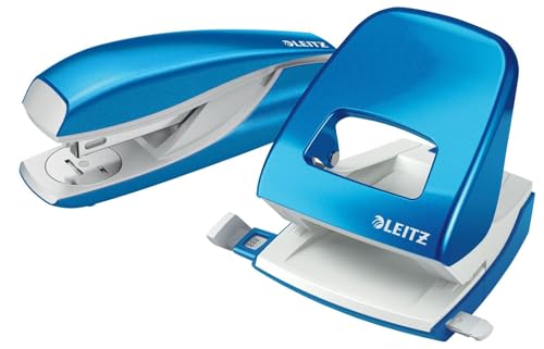 Esselte Leitz Locher NeXXt 5008 und Heftgerät NeXXt 5502 im Set, blau metallic Esselte Leitz Locher NeXXt 5008 und Heftgerät NeXXt 5502 im Set, blau metallic von Leitz