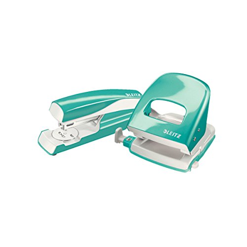 Esselte Leitz Locher NeXXt 5008 und Heftgerät NeXXt 5502 im Set, eisblau Esselte Leitz Locher NeXXt 5008 und Heftgerät NeXXt 5502 im Set, eisblau von Leitz