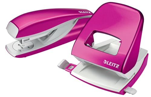Esselte Leitz Locher NeXXt 5008 und Heftgerät NeXXt 5502 im Set, pink metallic Esselte Leitz Locher NeXXt 5008 und Heftgerät NeXXt 5502 im Set, pink metallic von Leitz