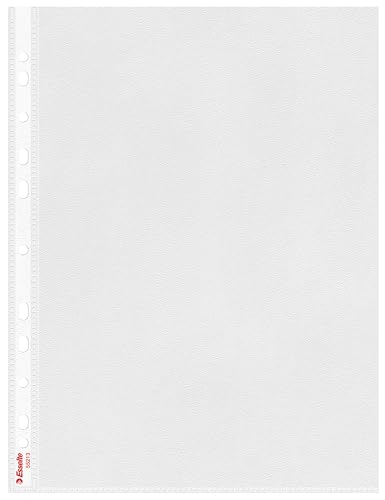 Esselte Prospekthüllen Standard Plus A4, 100 Stück durchsichtige, gestanzte Hüllen, 30% Pre-Consumer-Recycling-Kunststoff, 100% recycelbar, oben und links öffnende Kunststofftaschen, 85 Micron, 55213 Esselte Prospekthüllen Standard Plus A4, 100 Stück durchsichtige, gestanzte Hüllen, 30% Pre-Consumer-Recycling-Kunststoff, 100% recycelbar, oben und links öffnende Kunststofftaschen, 85 Micron, 55213 von Esselte