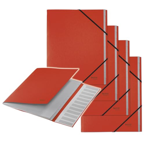 L: Trennbuch, Recycling, A4, 12 Register, Rot L: Trennbuch, Recycling, A4, 12 Register, Rot von Leitz