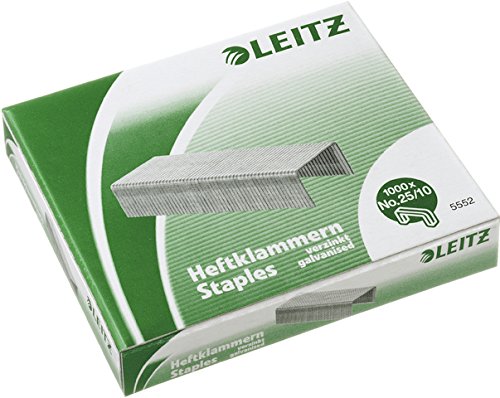 LEITZ® Heftklammer, 25/10, verzinkt (1.000 Stück), Sie erhalten 1 Packung á 1000 Stück von Leitz