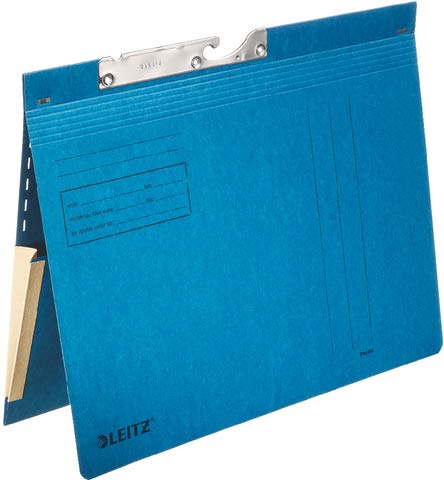 LEITZ® Pendelhefter, Manilakarton (RC), 320 g/m², kaufmännische Heftung, mit Dehntasche, A4, blau, Sie erhalten 50 Stück á 1 Stück von Leitz