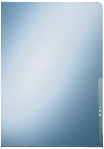 LEITZ® Sichthülle Premium, PVC-Hartfolie, oben/rechts offen, A4, 0,15 mm, blau, glatt (100 Stück), Sie erhalten 1 Packung á 100 Stück von Leitz