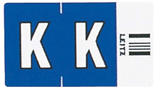 LEITZ® Signaletikett Orgacolor®, Papier, selbstklebend, K, 23 x 30 mm, dunkelblau (250 Stück), Sie erhalten 1 Packung á 250 Stück von Leitz