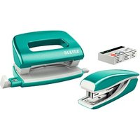 LEITZ Locher und Heftgeräte Set NeXXt WOW 5561 eisblau-metallic von Leitz