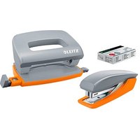 LEITZ Locher und Heftgeräte Set Urban Chic grau/orange von Leitz