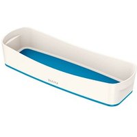 LEITZ MyBox Aufbewahrungsbox 0,6 l perlweiß/blau 30,7 x 10,5 x 5,5 cm von Leitz