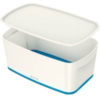 LEITZ MyBox Aufbewahrungsbox 5,0 l perlweiß/blau 31,8 x 19,1 x 12,8 cm von Leitz