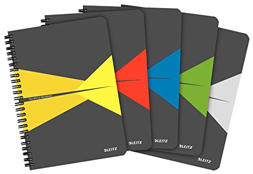 LEITZ OFFICE Notizblock, A5-Format, Spiralbindung, PP-Einband, 90 Blatt, Quadrate, verschiedene Farben — 44980099 LEITZ OFFICE Notizblock, A5-Format, Spiralbindung, PP-Einband, 90 Blatt, Quadrate, verschiedene Farben — 44980099 von Leitz