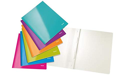 LEITZ Schnellhefter WOW, DIN A4, Karton, blau metallic, Sie erhalten 10 Stück LEITZ Schnellhefter WOW, DIN A4, Karton, blau metallic, Sie erhalten 10 Stück von Leitz
