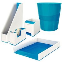 LEITZ Schreibtischset WOW Duo Colour perlweiß/blau von Leitz
