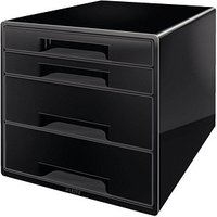 LEITZ Schubladenbox CUBE Duo Colour  schwarz/grau 5252-10-95, DIN A4 mit 4 Schubladen von Leitz